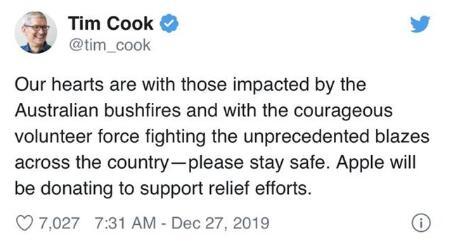 蘋果發起火災募捐 這次蘋果不再收取傭金或手續費